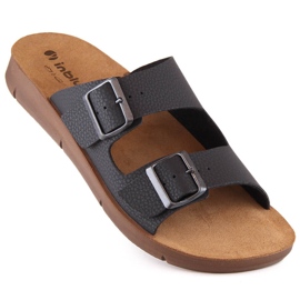 Papuci confortabili pentru bărbați cu catarame negre Inblu CM000028-014 negru 1