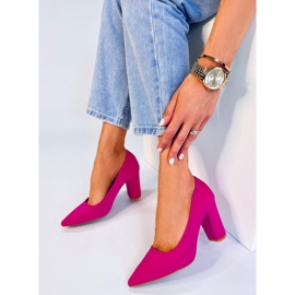 BM Pompe cu toc gros Eilish fucsia roz 2