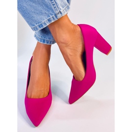 BM Pompe cu toc gros Eilish fucsia roz 1