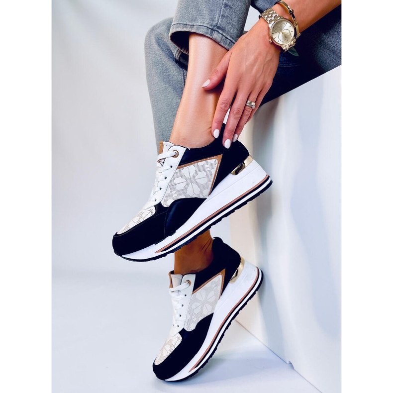 Tenisi Greer Black cu pană negru 2