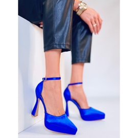 Pompe cu platformă Carlie Navy albastru 1