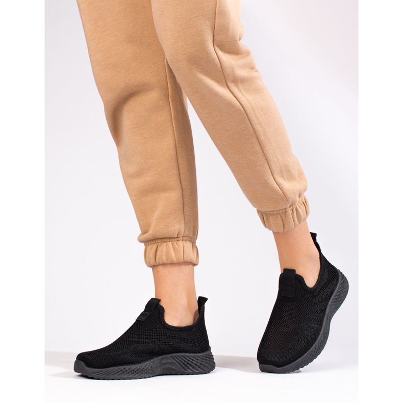 Pantofi sport ajurati Shelovet pentru dama negru 2