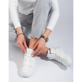 Tenisi înalți albi Shelovet 1