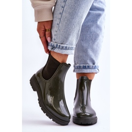 BM Cizme Chelsea Galoshes Slip On Larone Verde Inchis De Dama 1