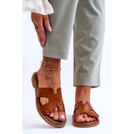 Lemar Sandale Damă Cu Decupaje Decorative Maro Emily 1