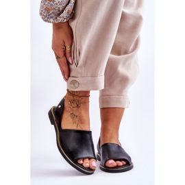 Lemar Sandale Alivia din piele neagră negru 1 Lemar Sandale Alivia din piele neagră negru 1