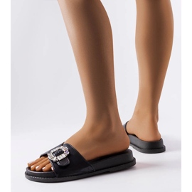 Diapozitive negre decorate cu strasuri Griegsvei negru 2