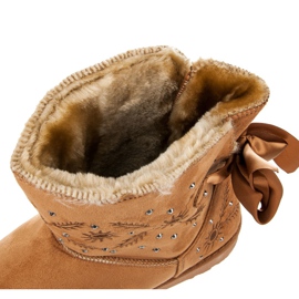 Kylie Cizme de zăpadă din piele de căprioară maro 1