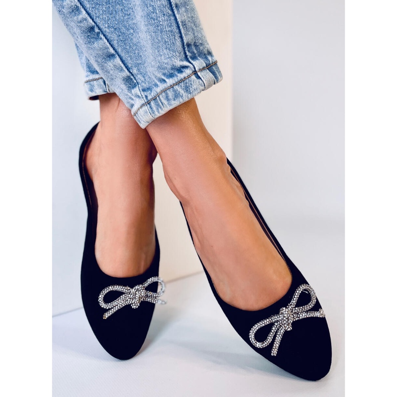 Balerini Batten Black Almond Toe negru 1