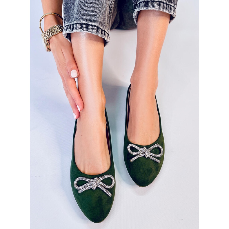 Balerini Batten Green Almond Toe verde 1 Balerini Batten Green Almond Toe verde 1