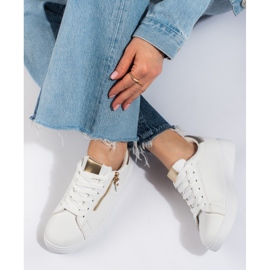 Pantofi sport de damă Shelovet albi clasici 2