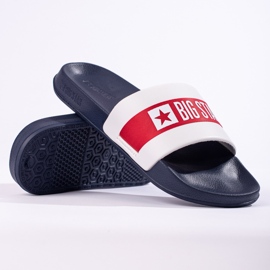 Papuci ușoare pentru bărbați Big Star LL174455 bleumarin alb 1