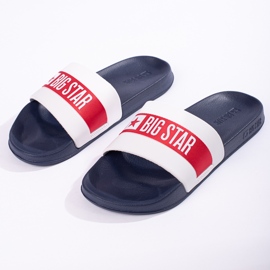 Papuci ușoare pentru bărbați Big Star LL174455 bleumarin alb 2