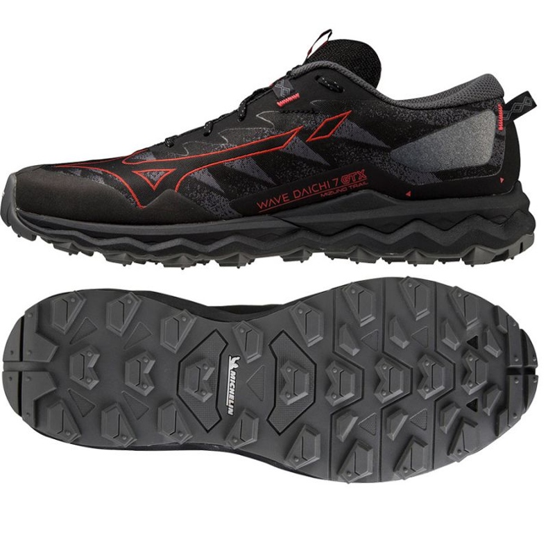 Pantofi de alergare Mizuno WAVE DAICHI J1GJ225601 GORE-TEX negru 1