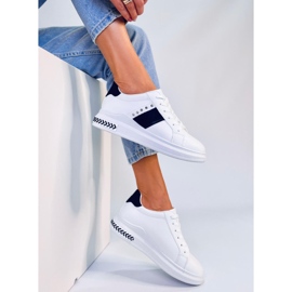 Adidași de damă albi LA129P ALB / NEGRU 4