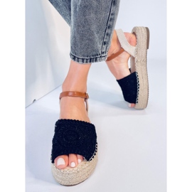 Sandale espadrile Boho Ingram negre negru 2