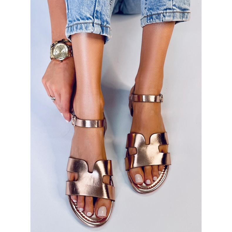 Sandale de dama Forney Champagne de aur 1