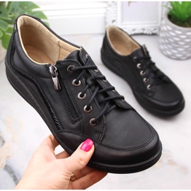 Pantofi de dama comozi, Helios negri negru 8