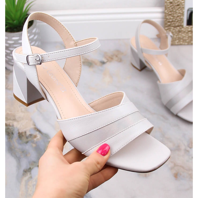 Sandale gri elegante de dama pe post Sergio Leone SK897 1