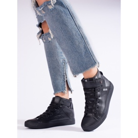 Tenisi înalți negri de damă Big Star V274542 negru 1