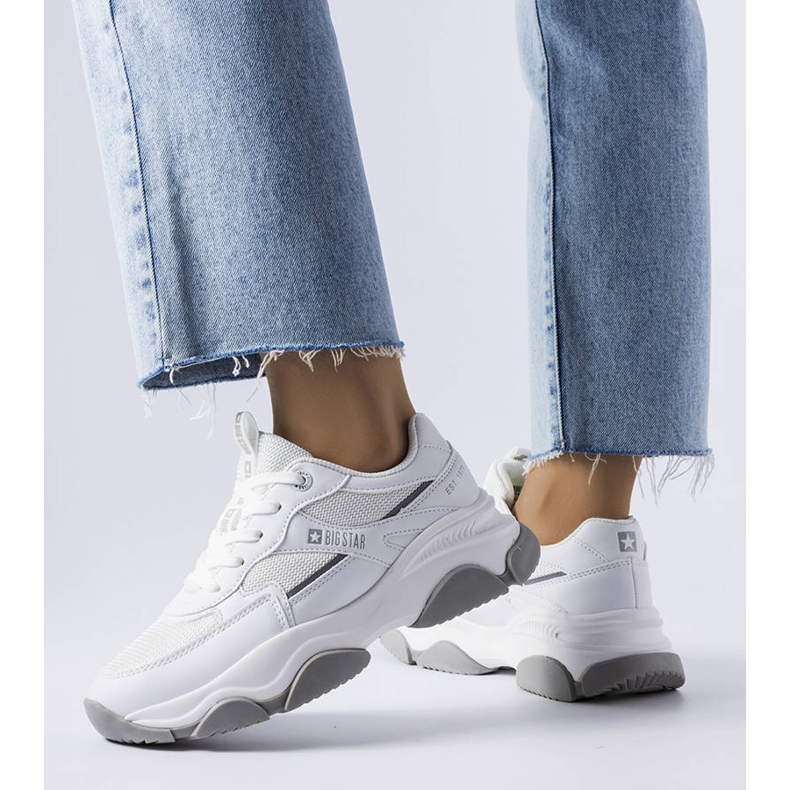 Tenisi Big Star albi și gri JJ274579 1 Tenisi Big Star albi și gri JJ274579 1