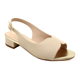 Sergio Leone SK829 Sandale cu toc Bej 1