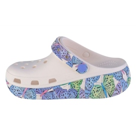 Saboți pentru copii Crocs Cutie Crush Butterfly 208298-94S alb 1