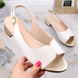 Sandale plate de damă albe Sergio Leone SK829 1