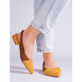 Pompe de damă cu toc deschis Shelovet maro 2