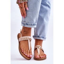 PG1 Sandale Dama Cu Lant Bej Jessica 1