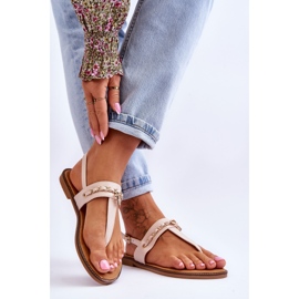 PG1 Sandale Dama Cu Lant Bej Jessica 2