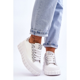 PG1 Pantofi de damă din piele cu platformă Alison alb 1