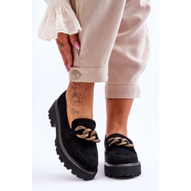 Mocasini dama din piele intoarsa S.Barski HX52-222 Negru 1