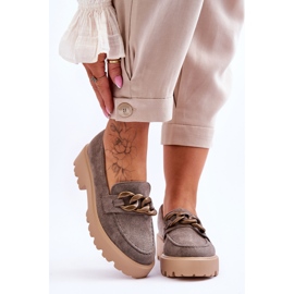 Mocasini de dama din piele intoarsa S.Barski HX52-222 gri 1