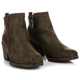 Kylie Cizme cu model etnic verde 2 Kylie Cizme cu model etnic verde 2