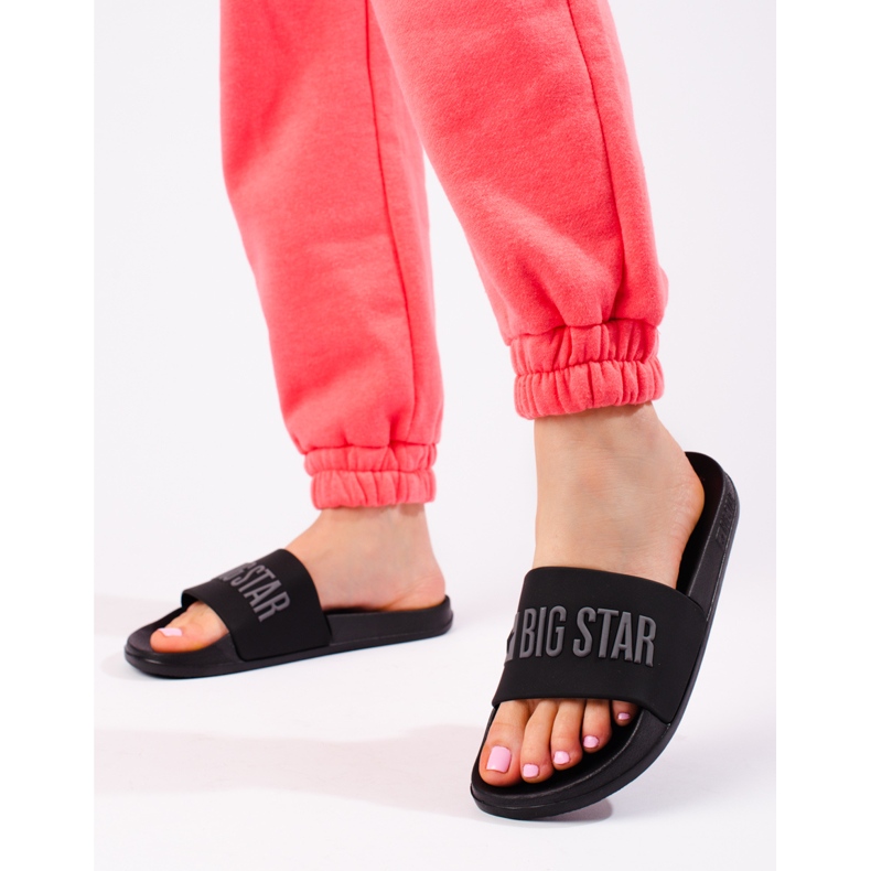 Papuci negri dama Big Star FF274A200906 negru 2