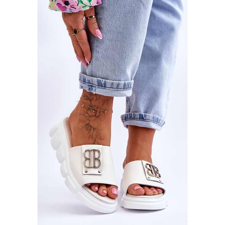 Vinceza Papuci De Damă Platformă Cu Decor Bej Monroe 1