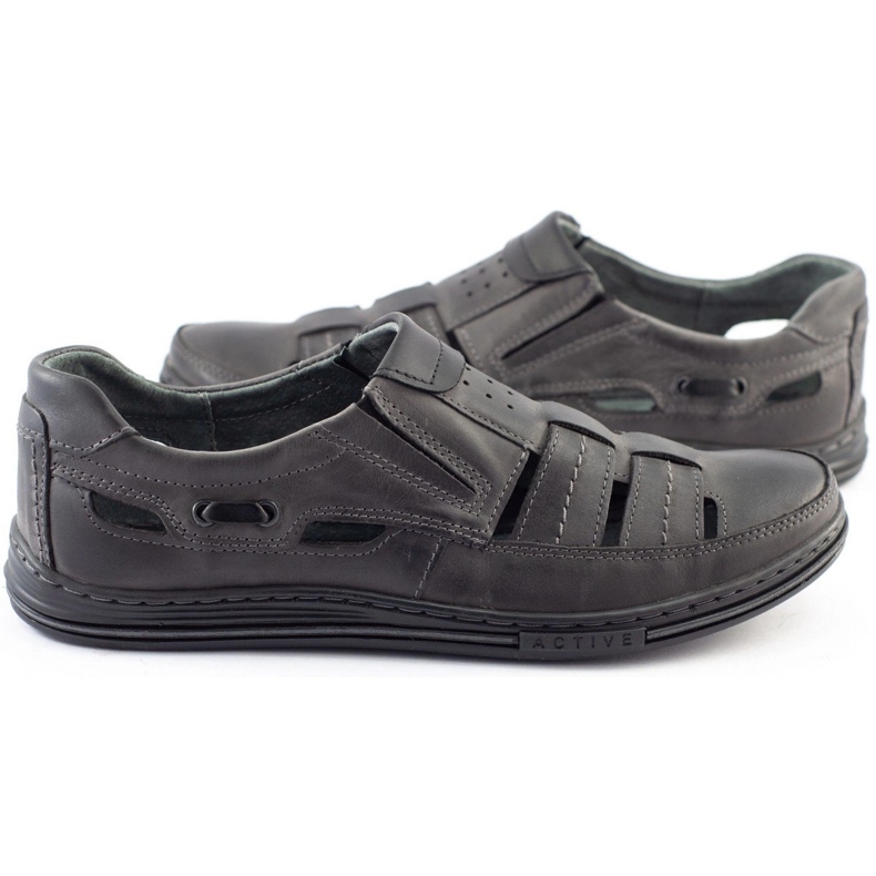 Polbut Încălțăminte ajurată pentru bărbați 06 pentru vară Gri 2