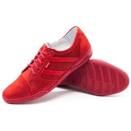 Polbut Încălțăminte bărbătească casual R3 Perforation roșu 1