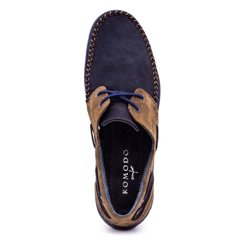KOMODO Pantofi barbati mocasini 902 bleumarin albastru 1