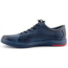 Polbut Pantofi casual din piele pentru bărbați K22 bleumarin multicolor 1 Polbut Pantofi casual din piele pentru bărbați K22 bleumarin multicolor 1