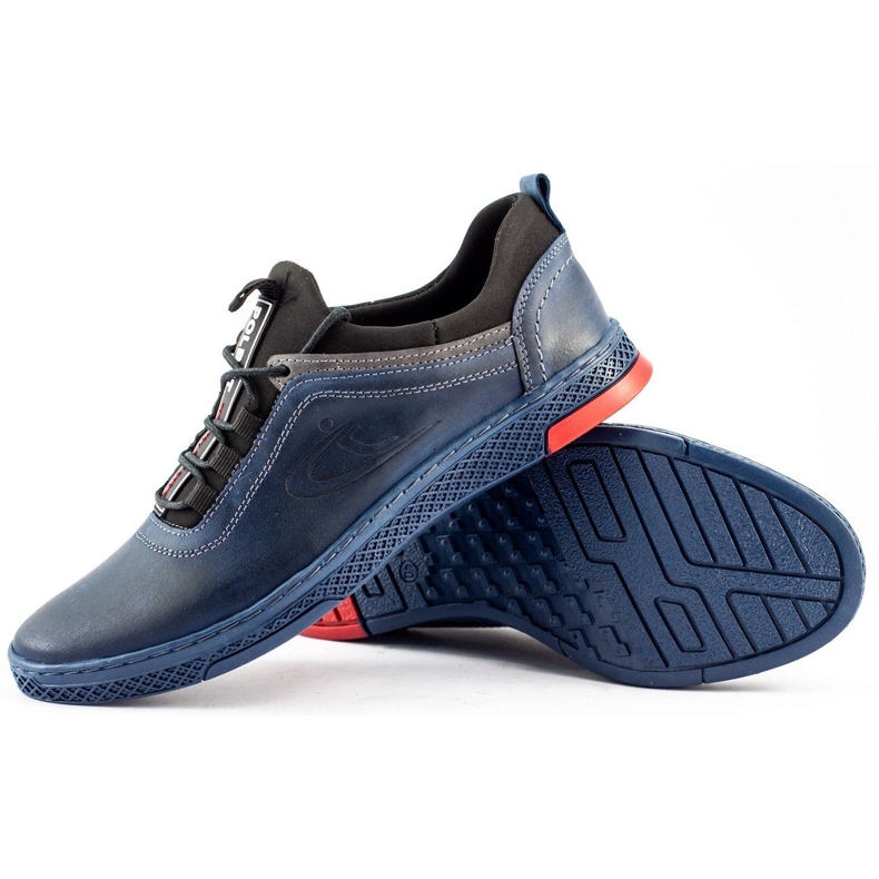 Polbut Pantofi bărbați casual piele K24 bleumarin albastru 1