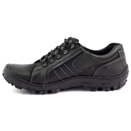 KOMODO Pantofi de trekking pentru bărbați piele 904 negru 1