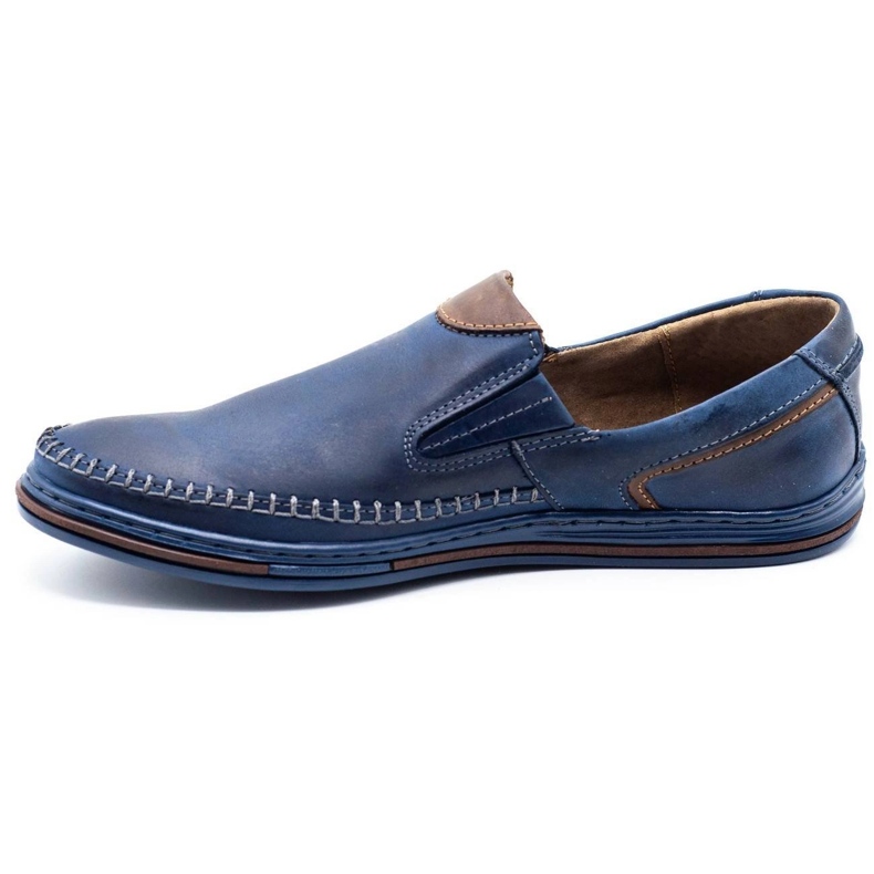 Polbut Încălțăminte bărbați loafers 09 bleumarin albastru 1
