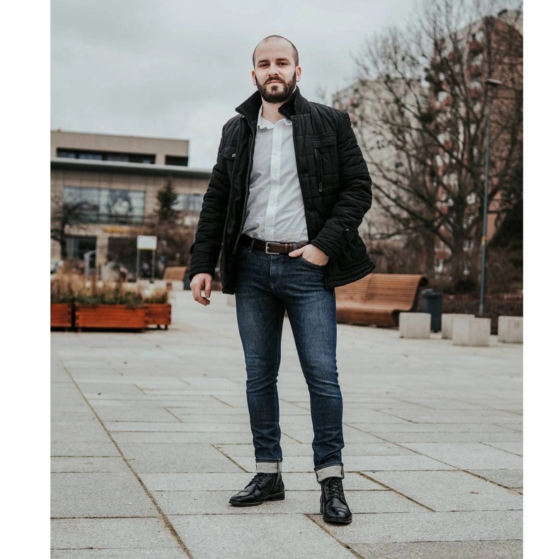 KENT Cizme Chelsea din piele pentru bărbați 287D Św negru 2