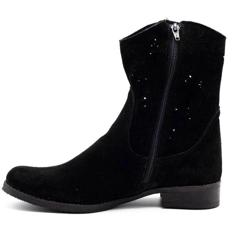 Olivier Cizme confortabile Janet negre ajurate negru 1