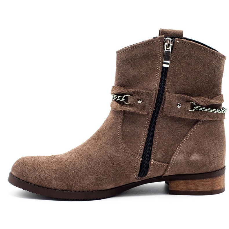 Olivier Cizme izolate pentru femei cu lanț Luna bej 1