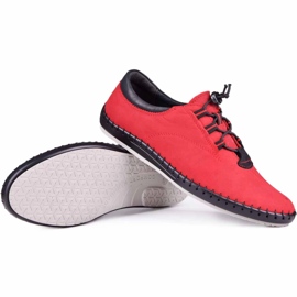 Kampol Pantofi casual bărbați 337/39 roșii negru roșu 1