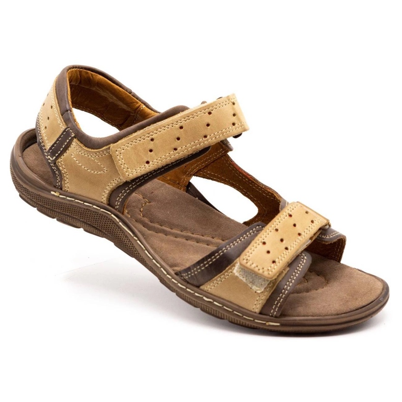 Olivier Sandale din piele pentru bărbați maro 295K 2