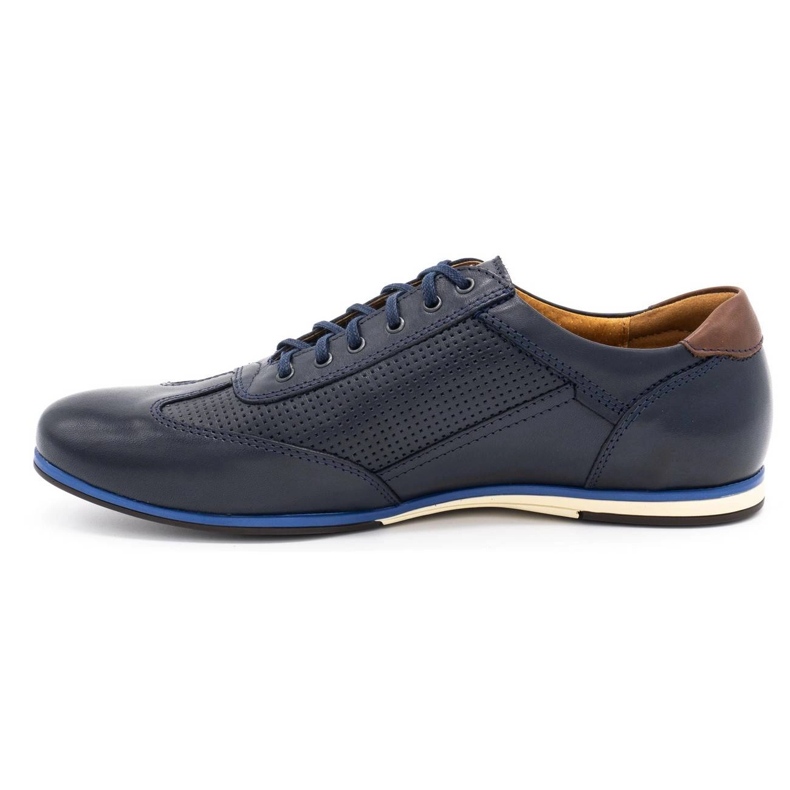 Kampol Pantofi casual barbati piele 64/54 bleumarin albastru 1